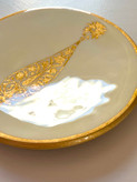 دیوارکوب سفالی طلایی تصنیف 15cm