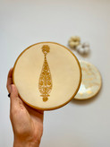 دیوارکوب سفالی طلایی تصنیف 15cm