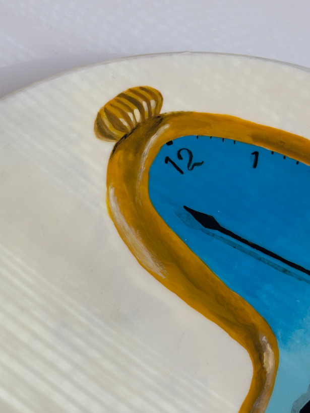 دیوارکوب سفالی دستساز مدل دالی قطر 20 سانتیمتر | الاویز